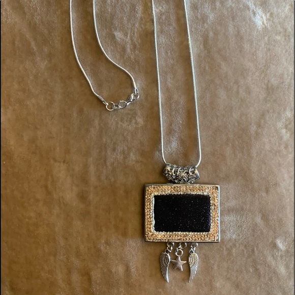 Sandstone Pendant Gemstones Tibetan Silver Charms and.925 Sterling Silve… - Picture 10 of 11